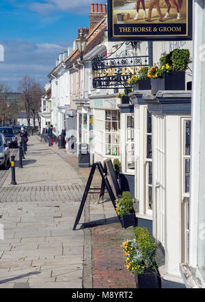 Alresford Architektur im Zentrum von Hampshire Stockfoto