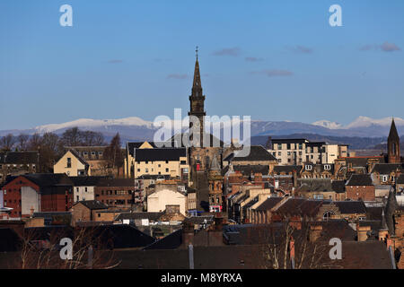 Die Trinity Church Clock Tower Skyline Stockfoto