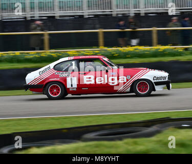 Steve Soper, Patrick Blakeney-Edwards, Ford Capri III 3 Liter S, Gerry Marshall Trophäe, Limousinen, 76 Mitglieder treffen, Goodwood, England, 20. März Stockfoto