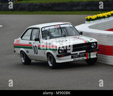 Kerry Michael, Mark Blundell, Ford Escort MK2 RS 2000, Gerry Marshall Trophäe, Limousinen, 76 Mitglieder treffen, Goodwood, England, März 2018, Sussex Stockfoto