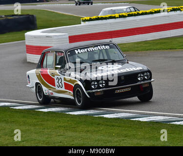 Adam Morgan, Ken Clarke, Triumph Dolomite Sprint, Gerry Marshall Trophäe, Limousinen, 76 Mitglieder treffen, Goodwood, England, März 2018, Sussex, Aut Stockfoto