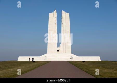 Das kanadische Denkmal von Vimy, in der Nähe von Arras, Pas-de-Calais, Ile-de-France, Frankreich, Europa Stockfoto