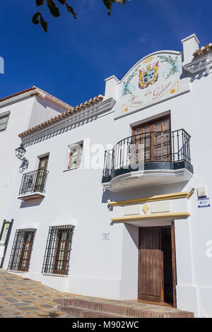 Museo de los Gálvez, Gálvez Museum, Macharaviaya, Málaga, Spanien. Statue von Vicente Bernardo de Gálvez y Madrid, Vicomte von Galveston Stockfoto