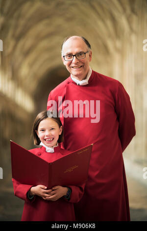 Die Kathedrale von Gloucester, die jetzt recruiting Mädchen Chorsänger zum Chor Nov 2017 DE Stockfoto