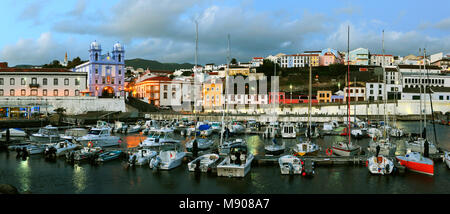 Jachthafen von Angra do Delgada. Terceira, Azoren. Portugal Stockfoto