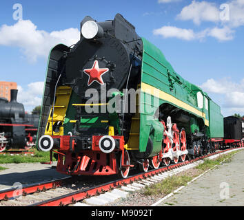 Sowjetischer Langstrecken-Passagier Lokomotive 50-Ies des XX. Jahrhunderts Stockfoto