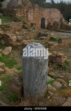 St. Paul's Säule, Paphos, Zypern, Mittelmeer Stockfoto