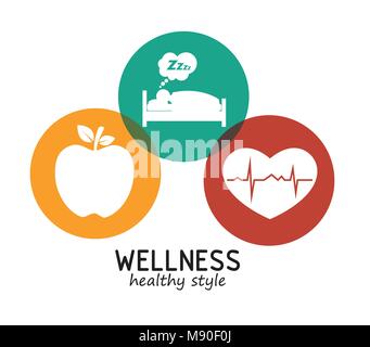 Wellness gesund Stil Design, Vektor eps Abbildung 10 Grafik Stock Vektor