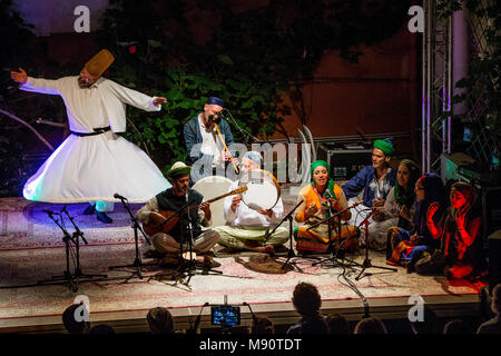 Sufi Musik Konzert am Institut der islamischen Kulturen, Paris, Frankreich. Stockfoto