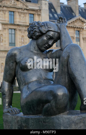 Jardin des Tuileries. Aristide Maillol. Montagne 1937 (PLOMB). Paris, Frankreich. Stockfoto