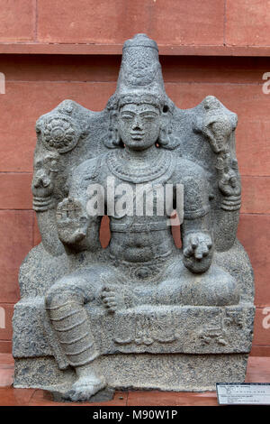 National Museum von Indien, Delhi. Vishnu. Jahrhundert N.CHR. in Indien. Stein. Indien.