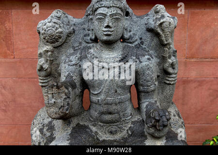 National Museum von Indien, Delhi. Vishnu. Jahrhundert N.CHR. in Indien. Stein. Detail. Indien. Stockfoto