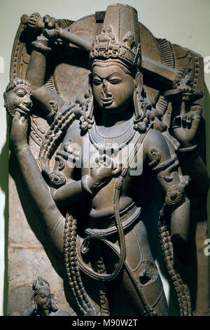 National Museum von Indien, Delhi. Trivikrama (Gott Vishnu als Eroberer der drei Welten). Pratihara, 11. Jahrhundert n. Chr. Kashipur, Uttar Pradesh. S Stockfoto