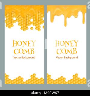 Honig Flyer mit Text Stock Vektor