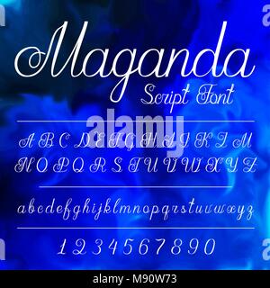 Hand alfabet geschrieben Stock Vektor