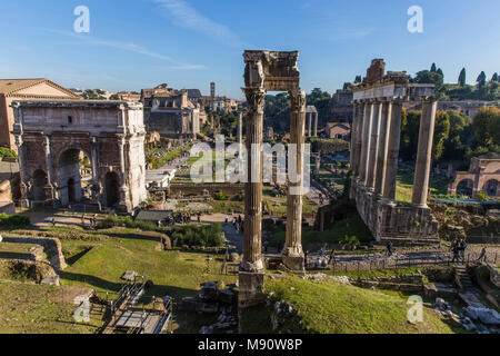 Das Forum Romanum, Rom, Italien. Stockfoto