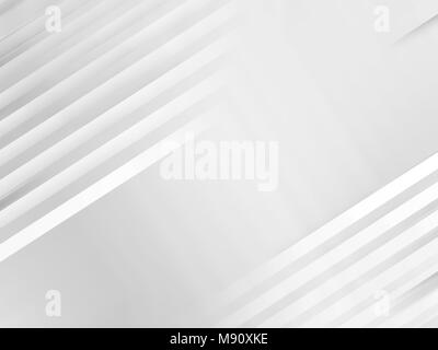 Abstrakte weißen Hintergrund, Muster der diagonalen Linien verwischt. Computer Grafik, 3D-Darstellung Stockfoto