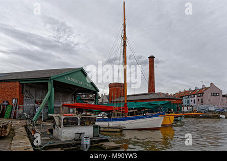 Underfall Yard auf Bristol Schwimmenden Hafen Stockfoto