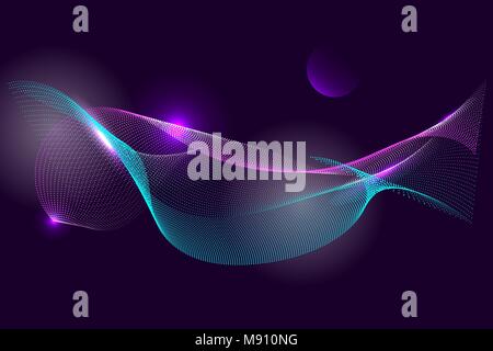 Futuristische Gitterlinie Hintergrund poligon Mock up Stock Vektor