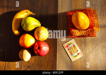 Alphonso Mango ist ein Obst der Saison, als die die meisten Superior Sorten von Obst in Bezug auf süße, Reichtum und Geschmack zu werden. Der va Stockfoto