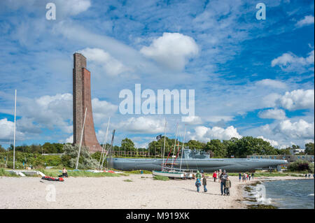 Marine-ehrenmal und U-Boot U 995, Laboe, Ostsee, Schleswig-Holstein, Deutschland, Europa Stockfoto