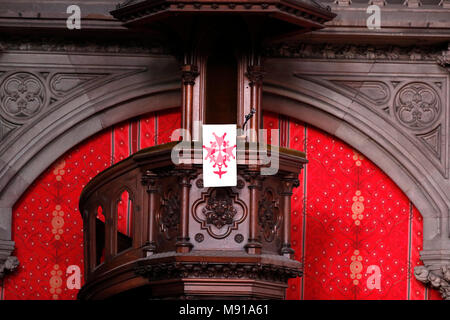 Temple Saint-ƒtienne Reformierte Kirche. Kanzel. Straßburg. Frankreich. Stockfoto