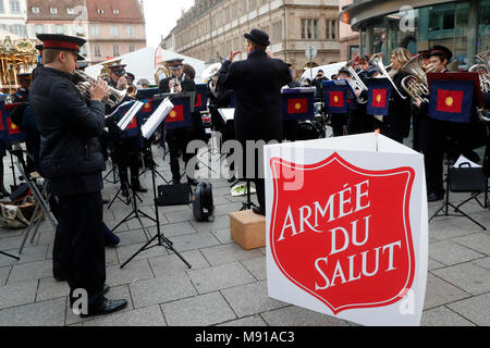 Frankreich Salvation Army Band. Straßburg. Frankreich. Stockfoto