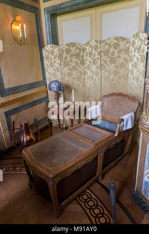 Vaux-le-Vicomte Castle. Badezimmer. Frankreich. Stockfoto