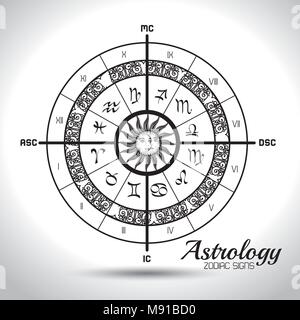 Astrologische Zeichen des Tierkreises, vector eps Abbildung 10 Grafik Stock Vektor
