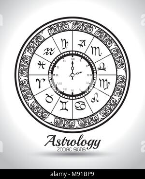 Astrologische Zeichen des Tierkreises, vector eps Abbildung 10 Grafik Stock Vektor