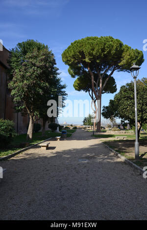 Giardino degli Aranci oder Orange Tree Garden in Rom, Savello Park Stockfoto