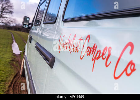 Wanderlust Camper Unternehmen Fuhrpark. Stockfoto