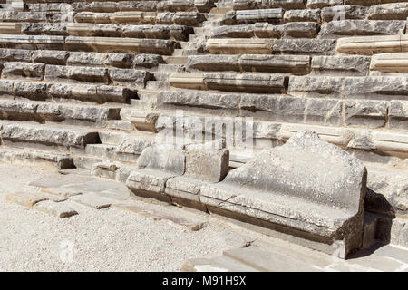 Türkei antike Stadt Aspendos Theaters in Antalya. Stockfoto