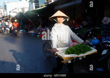 Morgen Markt in Duong Dong Stadt. Phu Quoc. Vietnam. Stockfoto