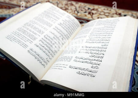 Holy Quran english version übersetzt. Stockfoto