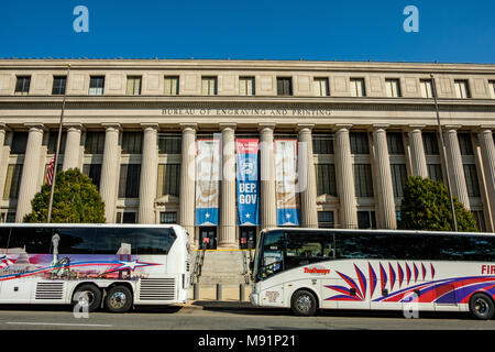 Präsidium der Gravur und Druck, US-Finanzministerium, 301 14th Street SW, Washington DC Stockfoto