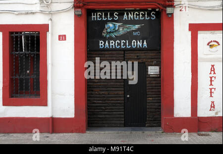 Barcelona Hells Angels Hauptquartier Stockfoto