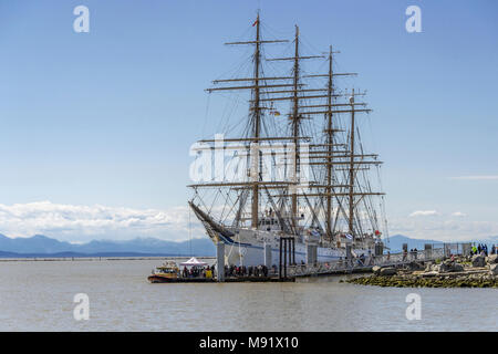Kaiwo Maru, 4-Mast Bark in Richmond, British Columbia gebunden Stockfoto