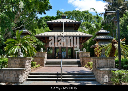 Brisbane, Queensland, Australien - 6. Januar 2018. Nepalesen Frieden Pagode in South Bank Parklands in Brisbane. Stockfoto