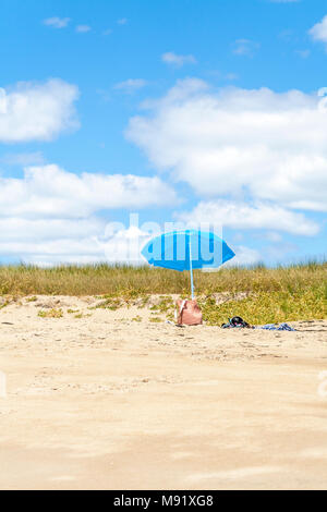 Persönliche Zeit am Strand Stockfoto