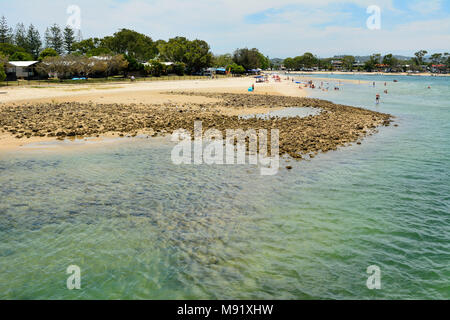 Tallebudgera Creek in Burleigh Heads an der Gold Coast von Queensland, Australien. Stockfoto