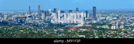 Brisbane, Queensland, Australien - 6. Januar 2018. Blick auf Brisbane, Australien, mit Gewerbe- und Wohnbauten. Stockfoto