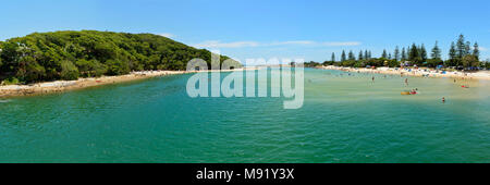 Burleigh Heads, Gold Coast, Queensland, Australien - 13. Januar 2018. Tallebudgera Creek in Burleigh Heads an der Gold Coast in Queensland, Australien, Stockfoto