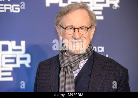 Rom, Italien. 21. März 2018. Steven Spielberg die Teilnahme am Fotoshooting von Spieler Eins im De Russie Hotel in Rom, Italien. Kredit. Silvia Gerbino/Alamy leben Nachrichten Stockfoto