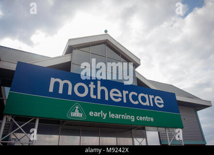 Leicester, Großbritannien. 21. März 2018. Mothercare Schließungen und Arbeitsplatzabbau. © FLAB LSTR/Alamy leben Nachrichten Stockfoto
