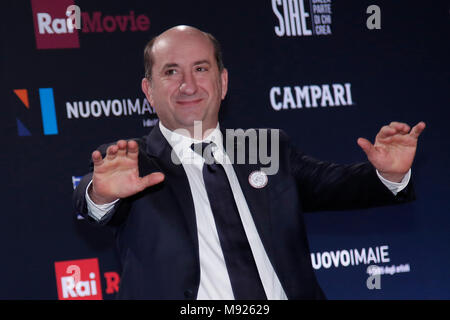 Rom, Italien. 21. März, 2018. Antonio Albanese Roma 21/03/2018. Premi David di Donatello 2018 Rom 21. März 2018. David di Donatello Award Ceremony 2018. Foto Samantha Zucchi Insidefoto Credit: insidefoto Srl/Alamy leben Nachrichten Stockfoto