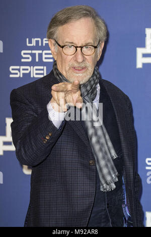 Rom, Italien. 21 Mär, 2018. Steven Spielberg nimmt an den 'Ready Player One' Fotoshooting im Hotel De Russie am 21. März 2018 in Rom, Italien. | Verwendung weltweit/picture Alliance Quelle: dpa/Alamy leben Nachrichten Stockfoto