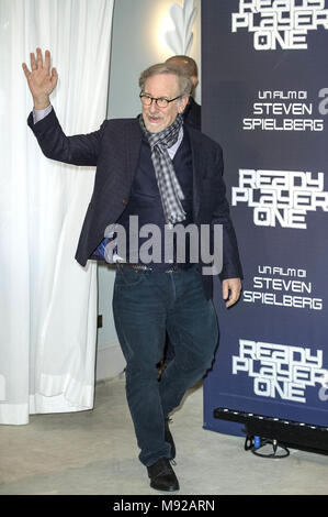 Rom, Italien. 21 Mär, 2018. Steven Spielberg nimmt an den 'Ready Player One' Fotoshooting im Hotel De Russie am 21. März 2018 in Rom, Italien. | Verwendung weltweit/picture Alliance Quelle: dpa/Alamy leben Nachrichten Stockfoto
