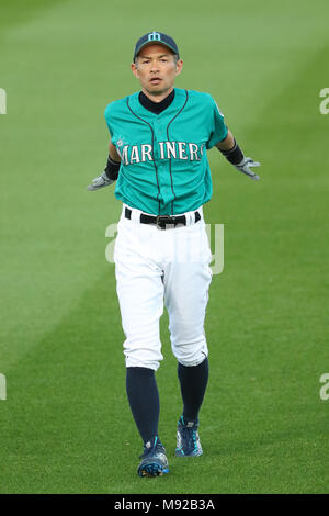 Stadion Peoria, Arizona, USA. 21 Mär, 2018. Ichiro Suzuki (Seeleute), 21. MÄRZ 2018 - MLB: Ichiro Suzuki von den Seattle Mariners während einer MLB Major League Baseball Frühling Training Spiel bei Peoria Stadium, California, United States. Credit: YUTAKA/LBA SPORT/Alamy leben Nachrichten Stockfoto