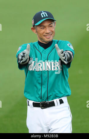 Stadion Peoria, Arizona, USA. 21 Mär, 2018. Ichiro Suzuki (Seeleute), 21. MÄRZ 2018 - MLB: Ichiro Suzuki von den Seattle Mariners während einer MLB Major League Baseball Frühling Training Spiel bei Peoria Stadium, California, United States. Credit: YUTAKA/LBA SPORT/Alamy leben Nachrichten Stockfoto